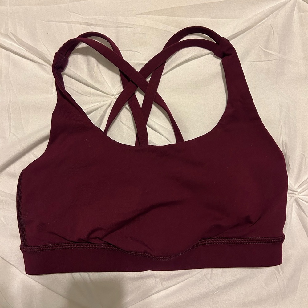 Women's Burgundy Sports Bra